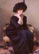 Lilla Cabot Perry The Black Hat, china oil painting artist